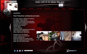 Miceli Productions website launch for 2010.