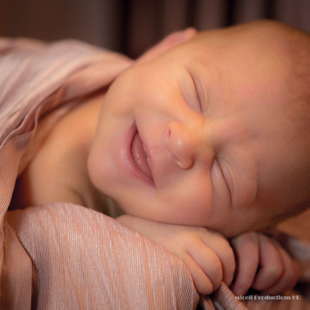 Baby Amie smiling for the camera, Photography by Miceli Productions