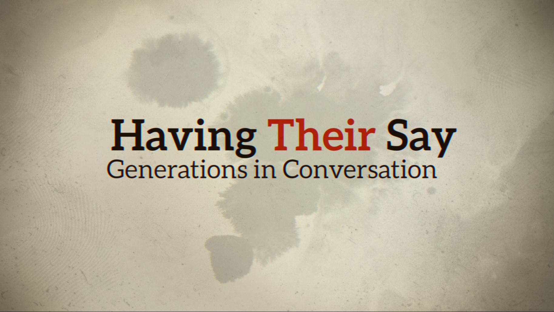 Having Their Say: Generations in Conversation, an oral history project filmed by Miceli Productions, initiated by Hartford Stage, inspired by the Delany Sisters.