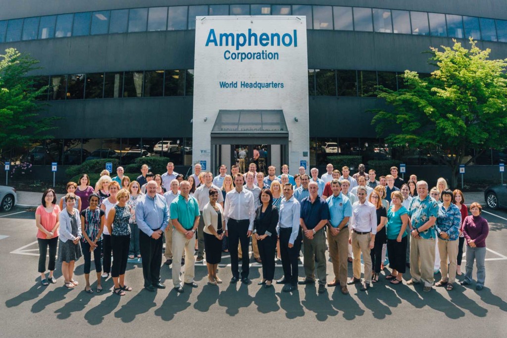 Amphenol HQ 2015. Group photo at Amphenol HQ, Wallingford CT. Photo by Miceli Productions PHOTO + VIDEO.