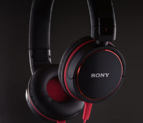 Photo of Sony Headphones by Miceli Productions. Product photography in CT.